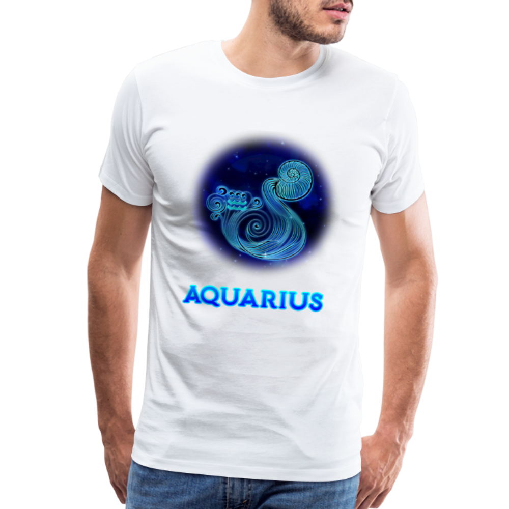 Men's Aquarius Premium T-Shirt - white