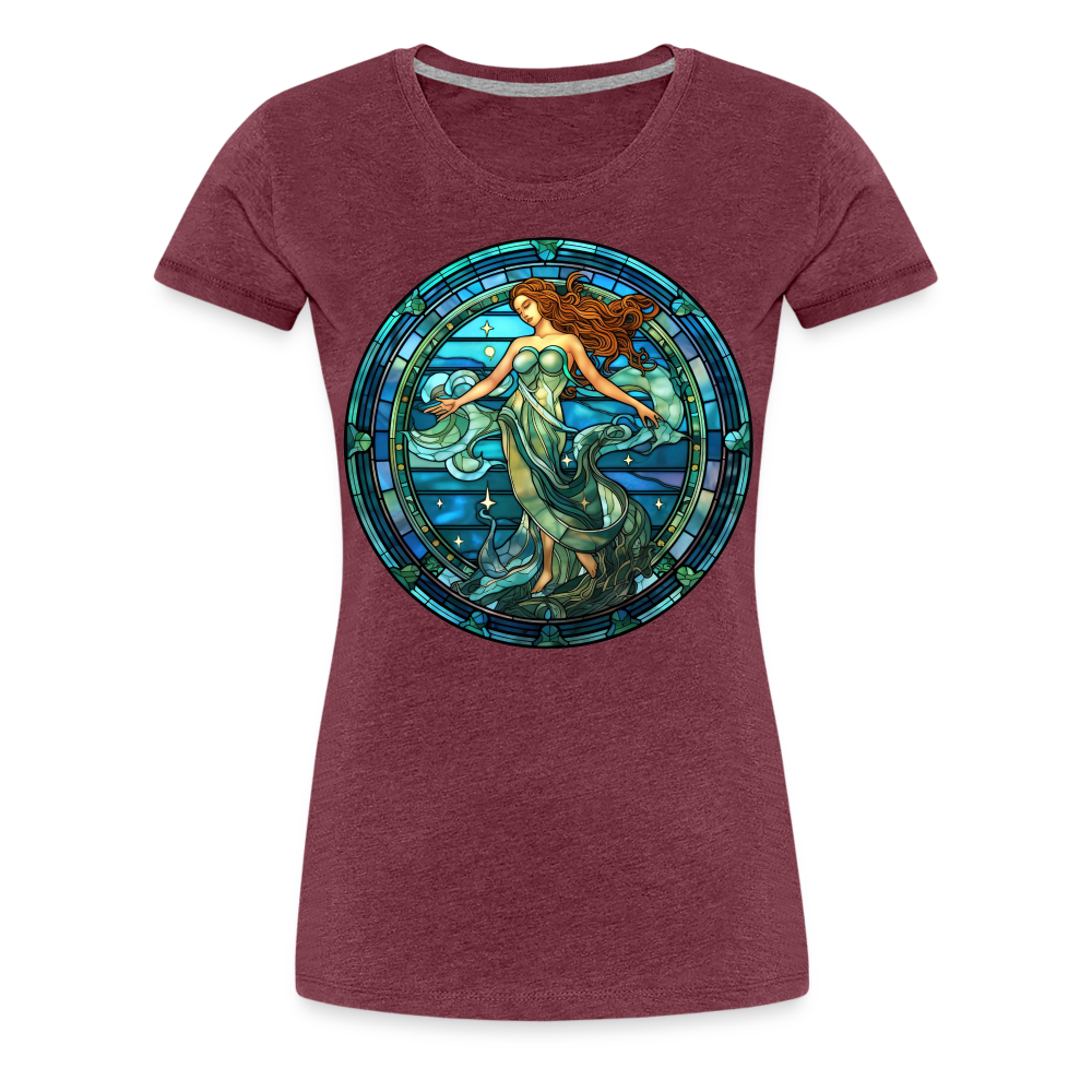 Women’s Mosaic Aquarius Premium T-Shirt - heather burgundy