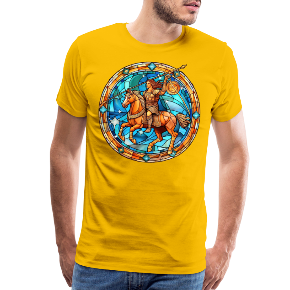 Men's Mosaic Sagittarius Premium T-Shirt - sun yellow