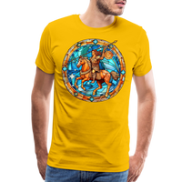 Thumbnail for Men's Mosaic Sagittarius Premium T-Shirt - sun yellow