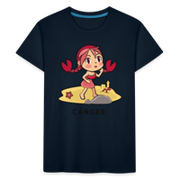 Thumbnail for Kid’s Sweet Astro Cancer Premium Organic T-Shirt - deep navy