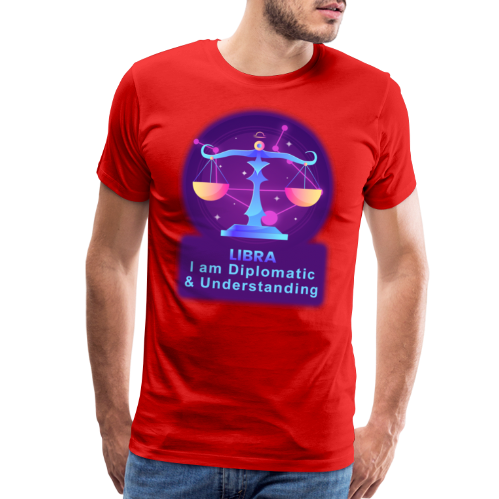 Men's Neon Libra Premium T-Shirt - red