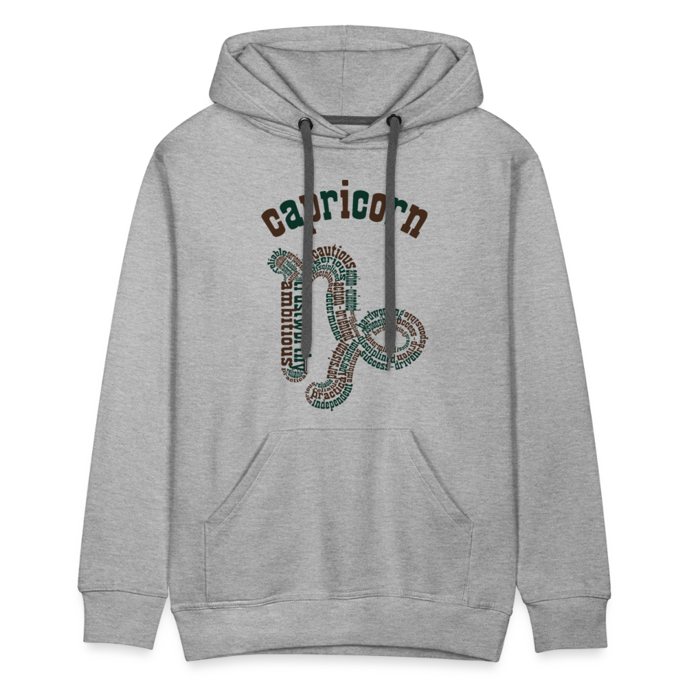 Men's Power Words Capricorn Premium Hoodie - heather grey