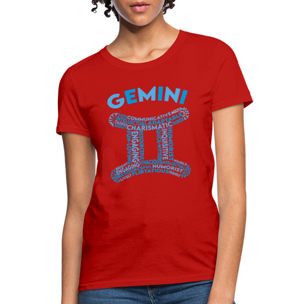 Women's Power Words Gemini T-Shirt - red