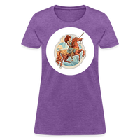 Thumbnail for Women's Symbol Sagittarius T-Shirt - purple heather