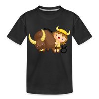 Thumbnail for Kid’s Astro Girl Taurus Premium Organic T-Shirt - black