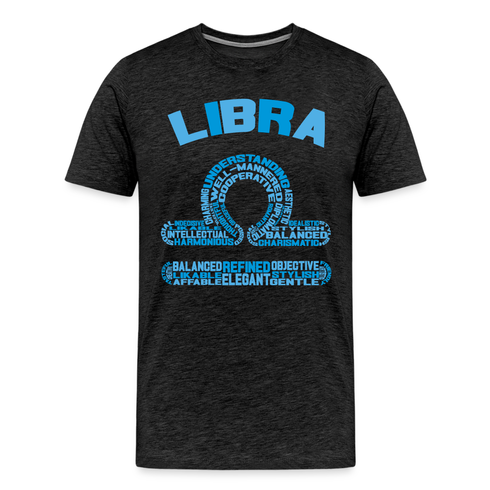 Men's Power Words Libra Premium T-Shirt - charcoal grey