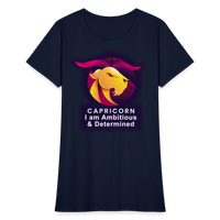 Thumbnail for Women's Glow Capricorn T-Shirt - navy