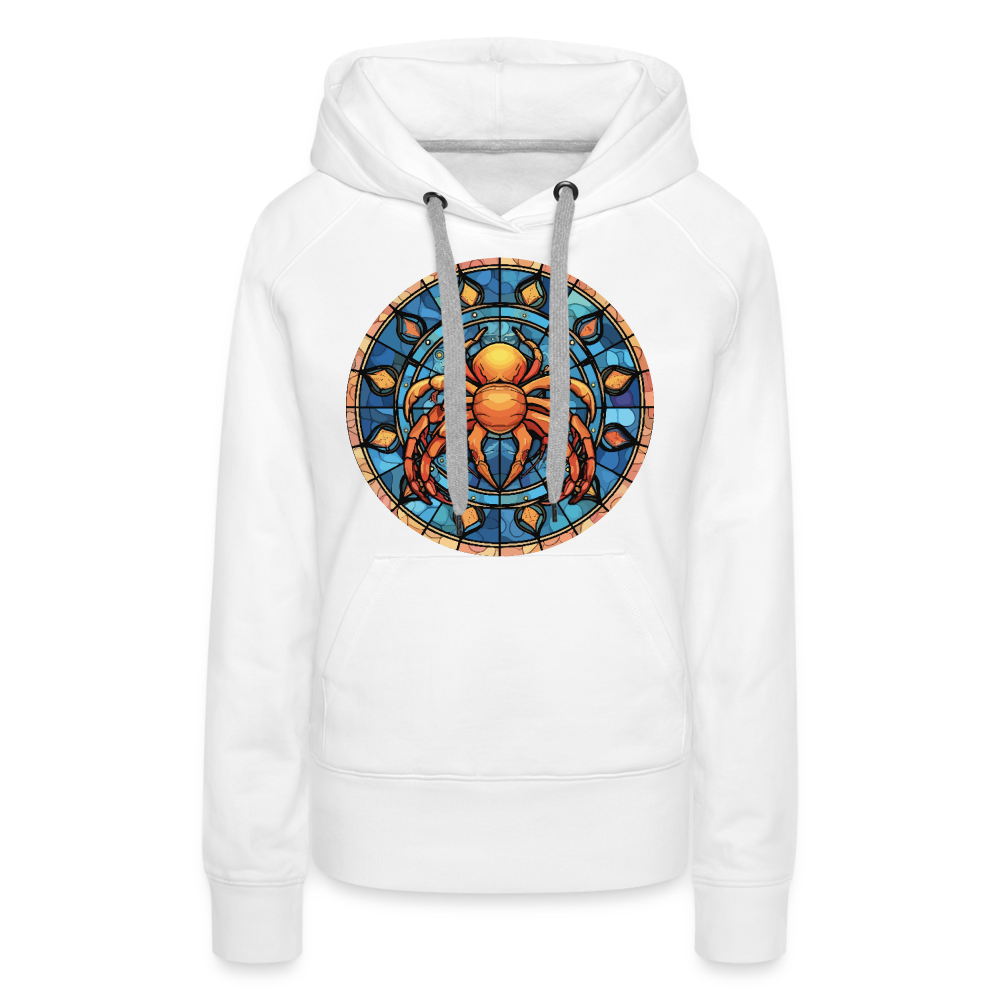 Women’s Mosaic Cancer Premium Hoodie - white