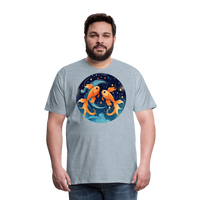 Thumbnail for Men's Magic Pisces Premium T-Shirt - heather ice blue