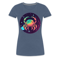 Thumbnail for Women’s Mystic Cancer Premium T-Shirt - heather blue