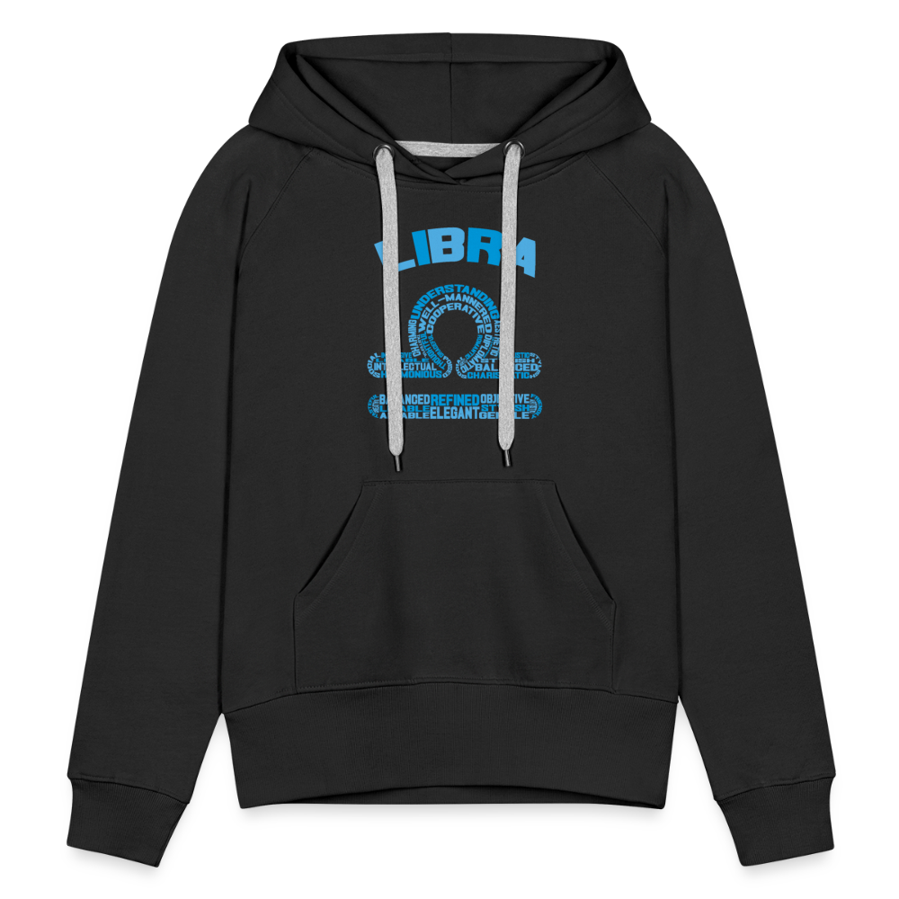 Women's Power Words Libra Premium Hoodie - black