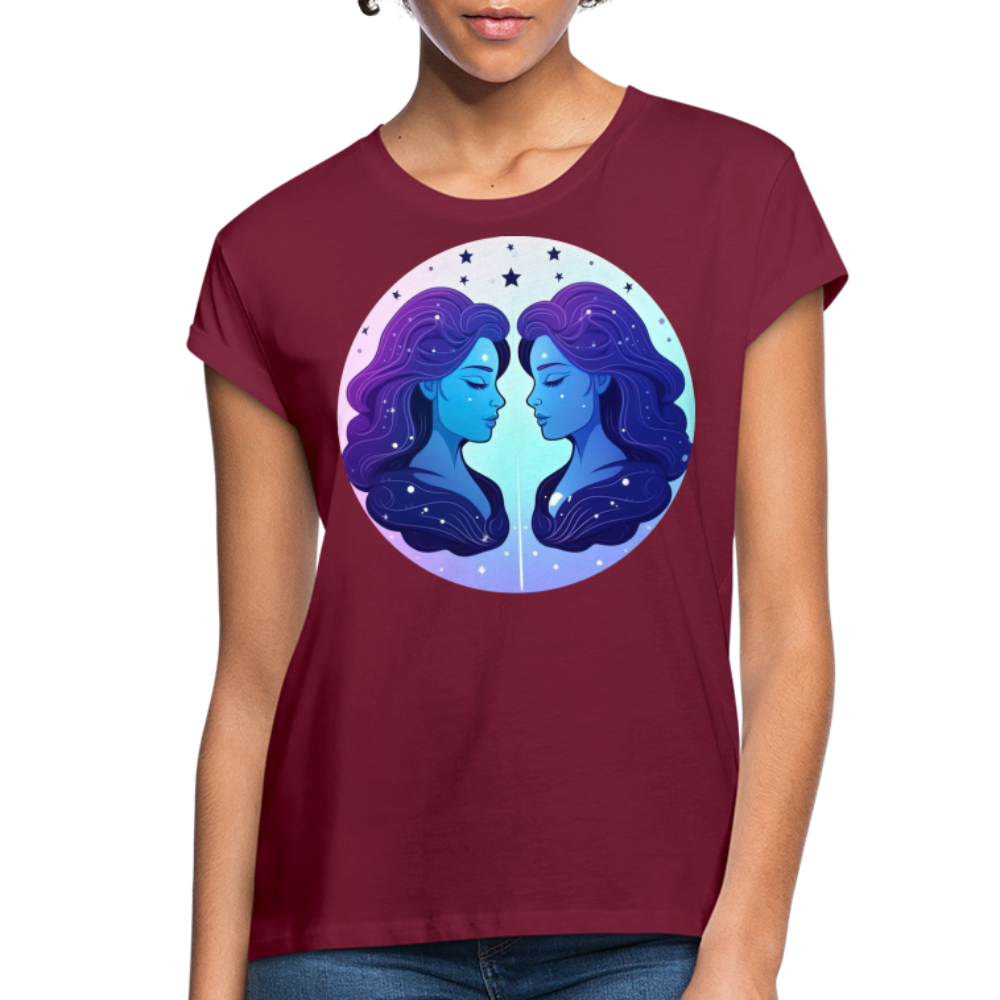 Women's Magic Gemini Relaxed Fit T-Shirt - burgundy