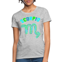 Thumbnail for Women's Power Words Scorpio T-Shirt - heather gray