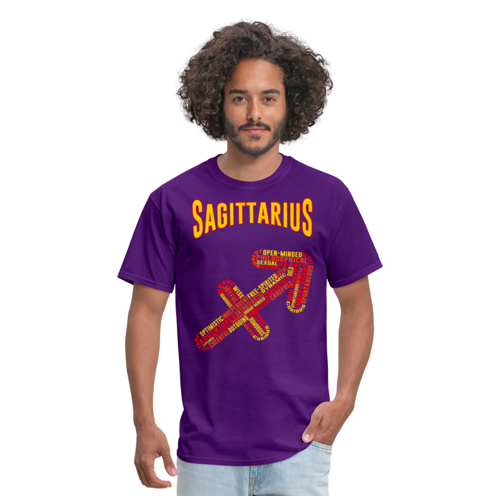 Men's Power Words Sagittarius Classic T-Shirt - purple