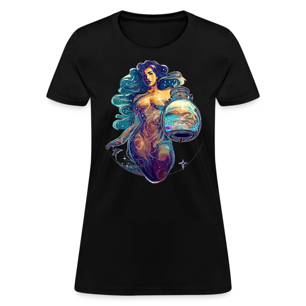 Women's Mythical Aquarius T-Shirt - black