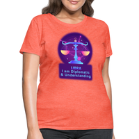 Thumbnail for Women's Neon Libra T-Shirt - heather coral