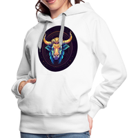 Thumbnail for Women’s Magic Taurus Premium Hoodie - white