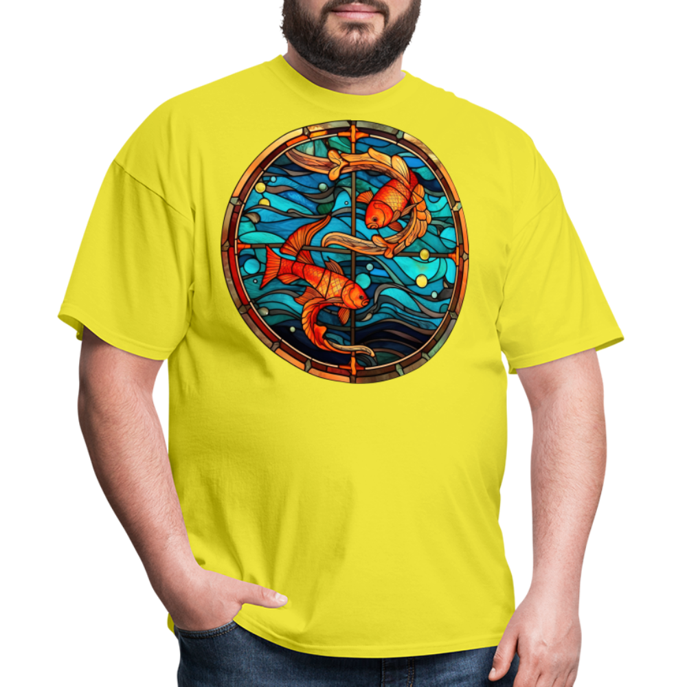 Men's Mosaic Pisces Classic T-Shirt - yellow