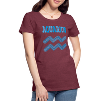 Thumbnail for Women's Power Words Aquarius Premium T-Shirt - heather burgundy