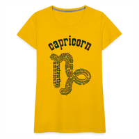 Thumbnail for Women's Power Words Capricorn Premium T-Shirt - sun yellow