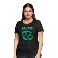 Thumbnail for Women's Power Words Cancer Premium T-Shirt - charcoal grey