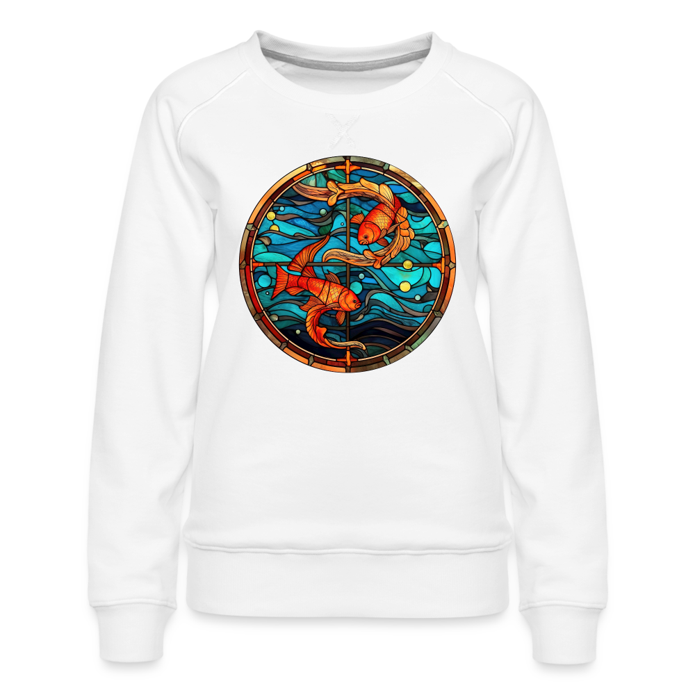 Women’s Mosaic Pisces Premium Sweatshirt - white