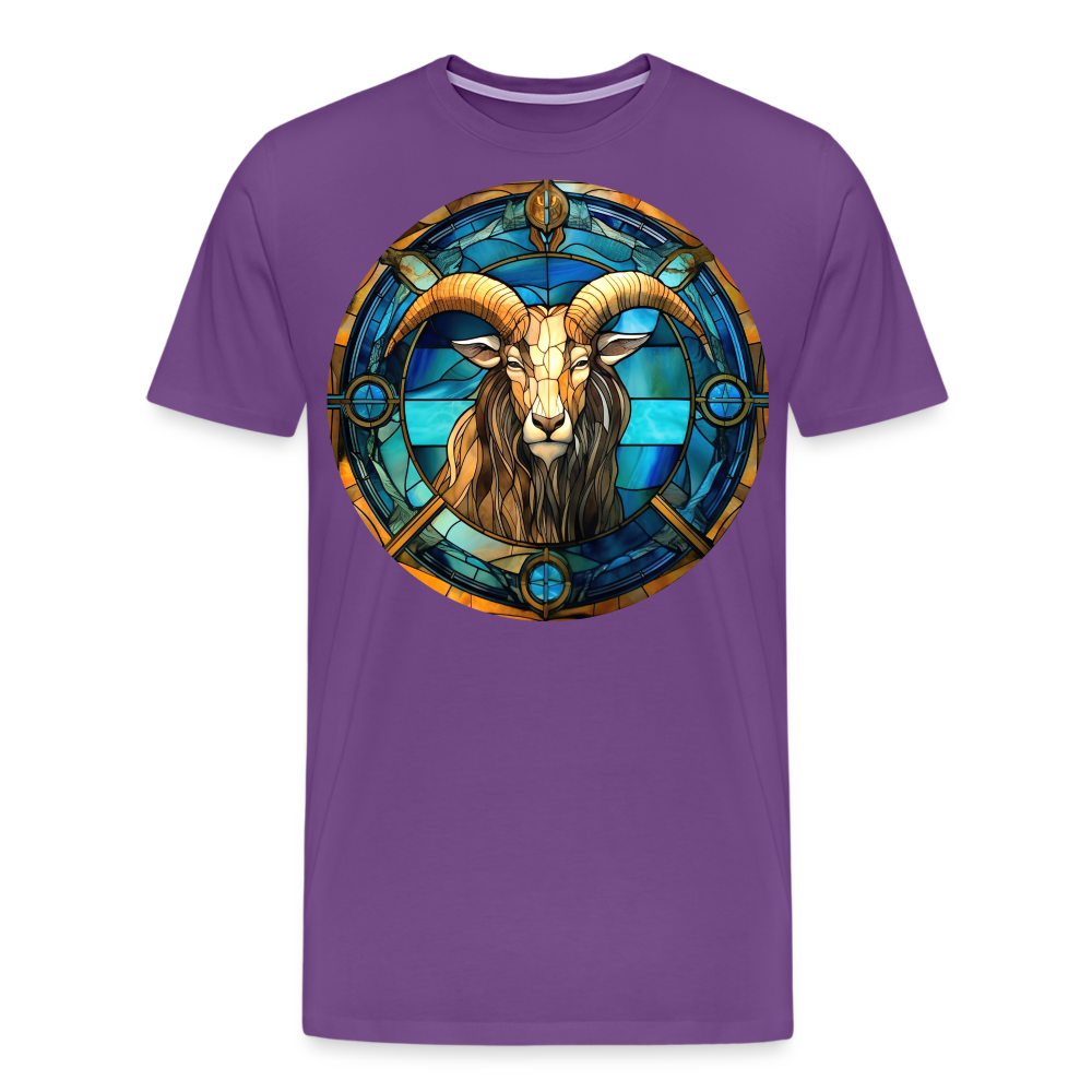 Men's Mosaic Capricorn Premium T-Shirt - purple