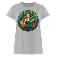 Thumbnail for Women's Mosaic Virgo Relaxed Fit T-Shirt - heather gray