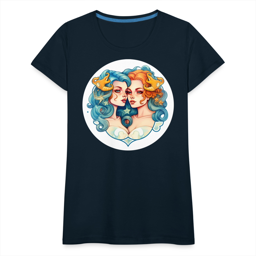 Women’s Symbol Gemini Premium T-Shirt - deep navy