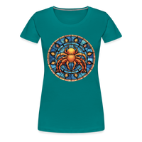 Thumbnail for Women’s Mosaic Cancer Premium T-Shirt - teal