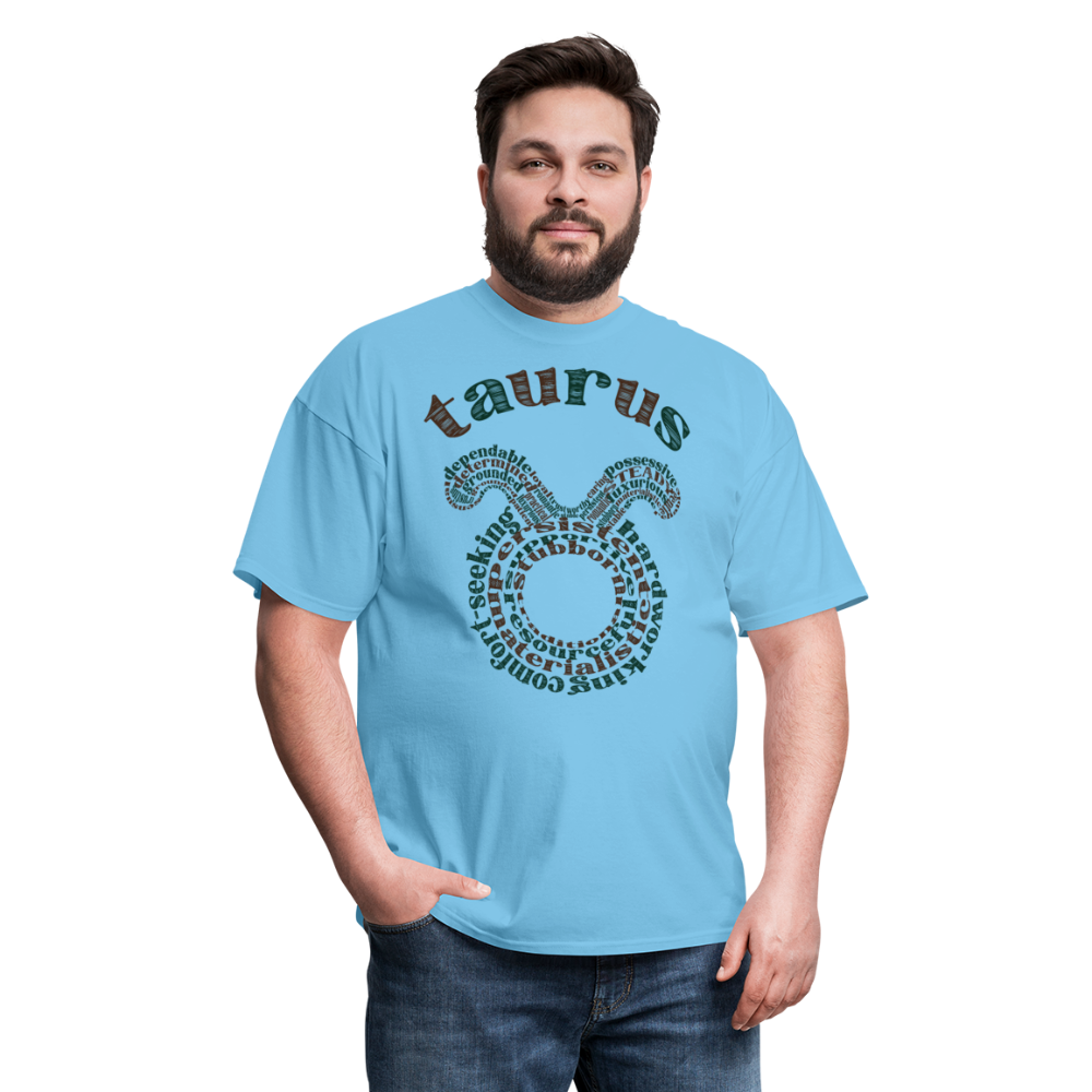 Men's Power Words Taurus Classic T-Shirt - aquatic blue