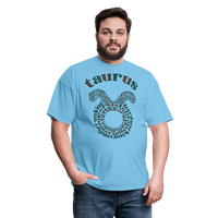 Thumbnail for Men's Power Words Taurus Classic T-Shirt - aquatic blue