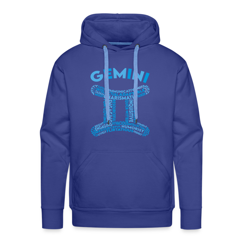 Men's Power Words Gemini Premium Hoodie - royal blue