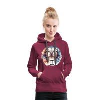 Thumbnail for Women’s Mythical Gemini Premium Hoodie - burgundy