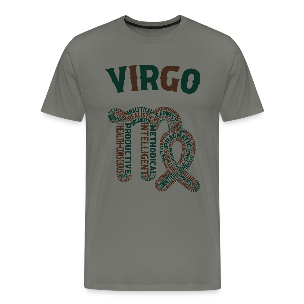 Men's Power Words Virgo Premium T-Shirt - asphalt gray