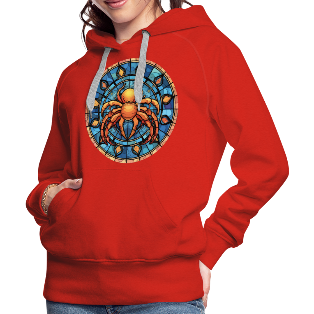 Women’s Mosaic Cancer Premium Hoodie - red