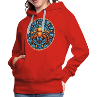 Thumbnail for Women’s Mosaic Cancer Premium Hoodie - red