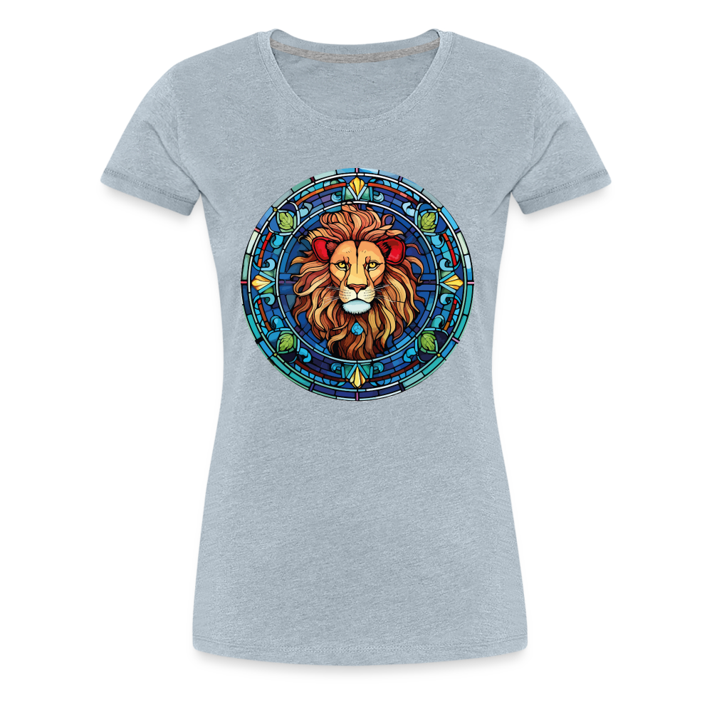 Women's Mosaic Leo Premium T-Shirt - heather ice blue