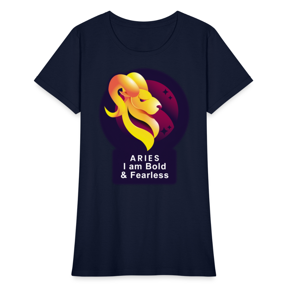 Women's Glow Aries T-Shirt - navy