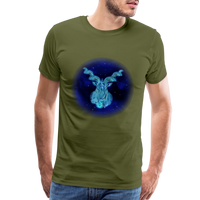 Thumbnail for Men's Stellar Capricorn Premium T-Shirt - olive green