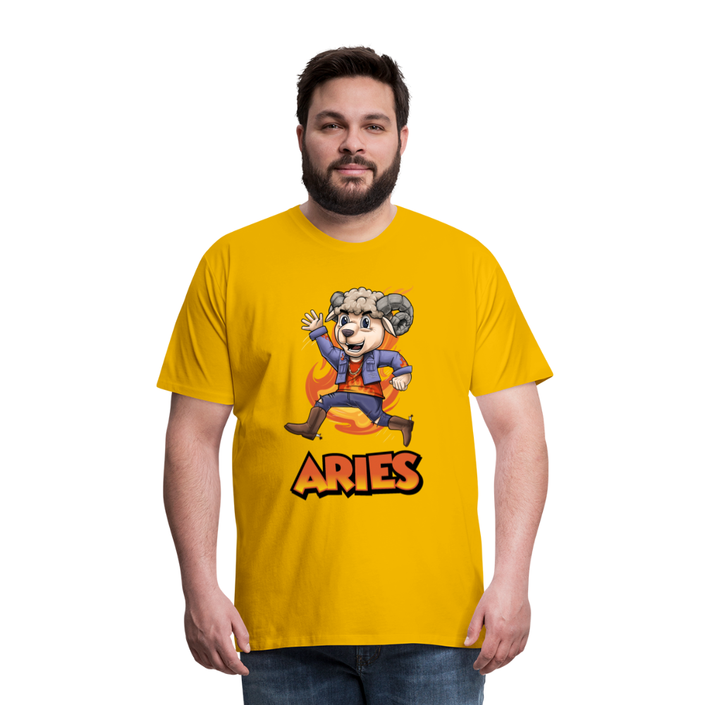 Men's Playful Aries Premium T-Shirt - sun yellow