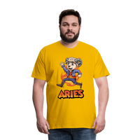 Thumbnail for Men's Playful Aries Premium T-Shirt - sun yellow