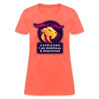 Thumbnail for Women's Glow Capricorn T-Shirt - heather coral