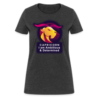 Thumbnail for Women's Glow Capricorn T-Shirt - heather black