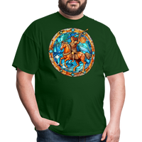 Thumbnail for Men's Mosaic Sagittarius Classic T-Shirt - forest green