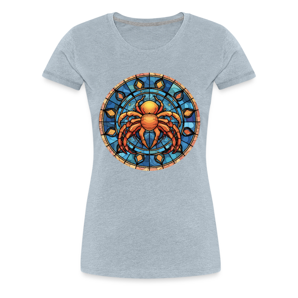 Women’s Mosaic Cancer Premium T-Shirt - heather ice blue