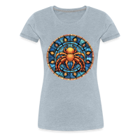 Thumbnail for Women’s Mosaic Cancer Premium T-Shirt - heather ice blue