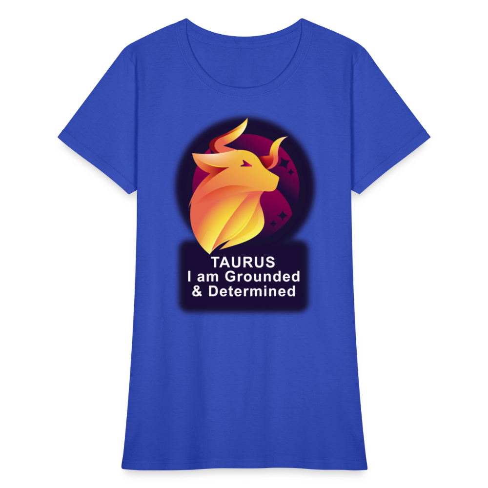 Women's Glow Taurus T-Shirt - royal blue