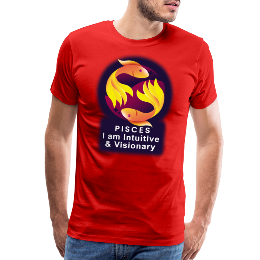 Men's Glow Pisces Premium T-Shirt - red